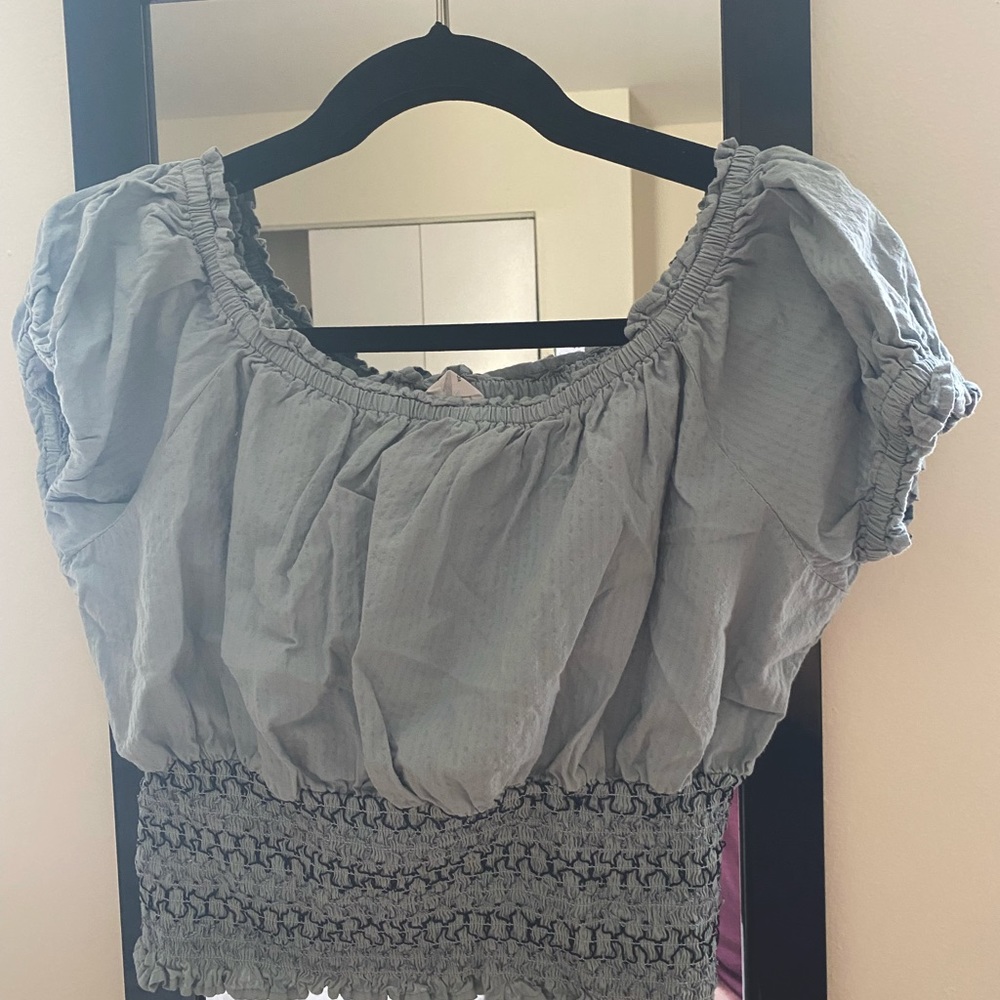 Cotton on cap sleeve cropped blouse